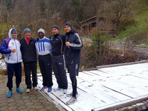 Vincent Feigenbutz, Karsten Röwer, Moise Lohombo, Enrico Kölling und Alexander Peil – Foto: Rainer Gottwald